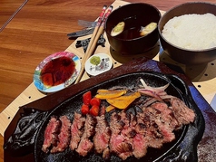 京都和牛リブキャップステーキ定食　肉150g
