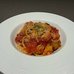 トマトと茄子のパスタ