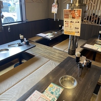 最大36名様まで可能な掘りごたつ式のお座敷完備