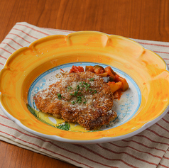 ミラノ風カツレツ 夏野菜煮込み
