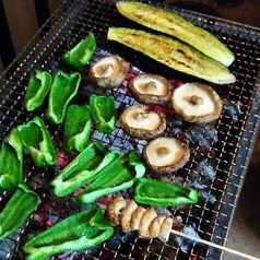 炭火焼き野菜三品盛り合わせ