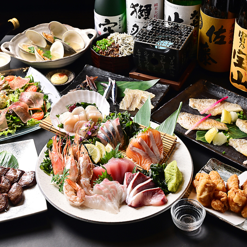 海老マヨやアジフライ、酒蒸しなどバラエティ豊かな逸品揃い◎