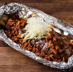 大茄子の肉味噌ホイル焼き