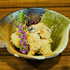 鰤(ぶり)と里芋の酒粕味噌和え