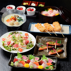 本まぐろと名古屋飯 花かるたのコース写真