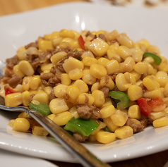 トウキビと挽き肉炒め