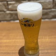 生ビール　グラス中