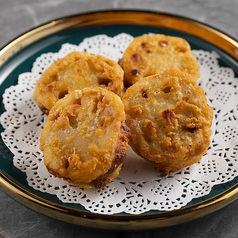 レンコンの挟み揚げ