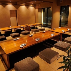 【広島 個室 居酒屋】小上がりになった掘りごたつの個室席は最大40名様でのご宴会が可能♪