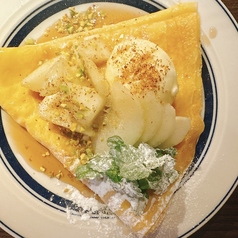 ラ フランスと金木犀とメープルシロップのクレープ