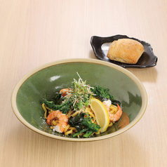 菜の花と小海老のパスタ～レモンバター醤油～