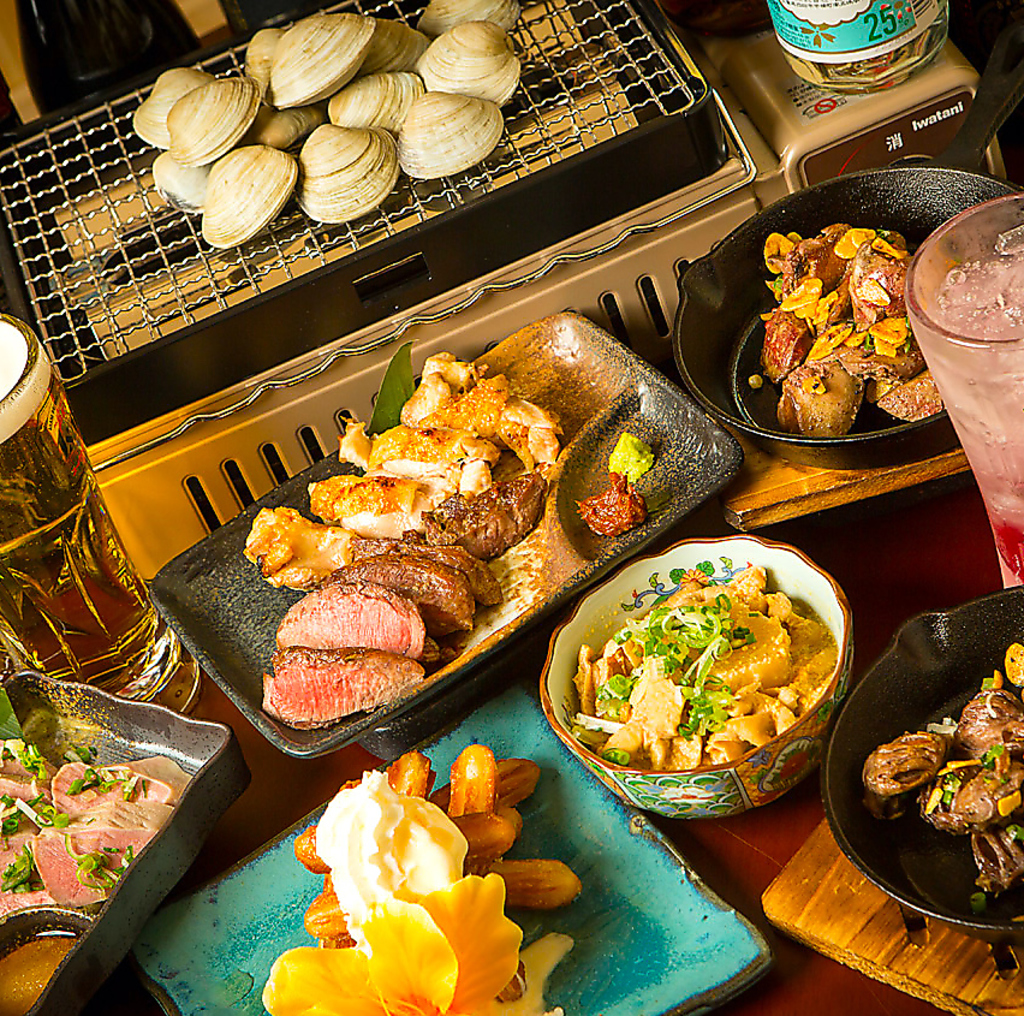 かもめ屋の人気メニューで構成したコースがおすすめです！おいしいお肉や逸品料理をお得に楽しめます