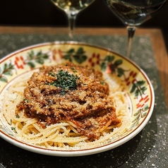 シンプルなミートソーススパゲッティ