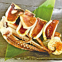 スルメイカの炭火焼き