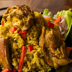 ARROZ CON POLLO　グリーンハーブと黒ビールで炊き込んだチキンパエリア　