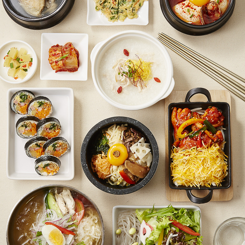 カジュアルなコリアンレストラン「韓美膳」（ハンビジェ）。バラエティ豊かな韓国料理
