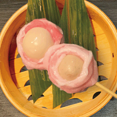 蒸籠串　セイロ串　肉巻きうずら