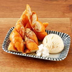 きなこ揚げパンとアイス