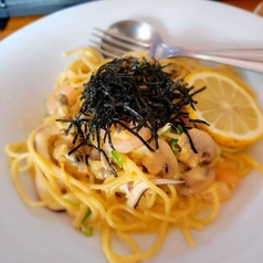 魚介類のホワイトソーススパゲティ