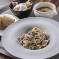料理メニュー写真&nbsp; 【パスタセット】 限定10食 阿波尾鶏とマッシュルームのクリーム自家製麺パスタ