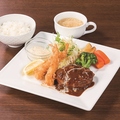 料理メニュー写真&nbsp;ハンバーグ海老フライ