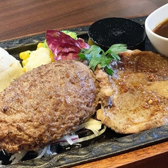 常陸牛のレア焼きハンバーグ&ステーキ