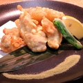料理メニュー写真&nbsp;日南鶏の鶏天　抹茶塩で