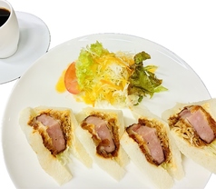 厚切りハムカツサンドセット