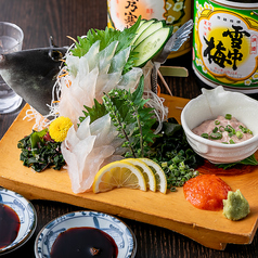 【活魚×日本酒】活きた魚が食べれる！？大人気のウマヅラハギ（時期によってカワハギも）の写真