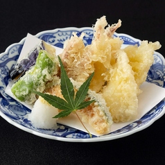 玄界灘 ヤリイカと季節野菜の天ぷら