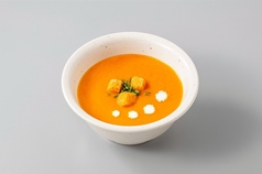 八代トマト100%で仕上げた新鮮野菜のトマトクリームスープ