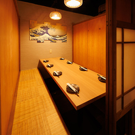 落ち着きの個室！和の静けさに包まれた店内