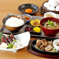 料理メニュー写真&nbsp;軍鶏炭火焼き(小)と選べるおかず（上セット）