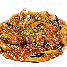 麻婆ナス(1辛)/青梗菜のクリーム煮/ナスの山椒揚げ(2辛)