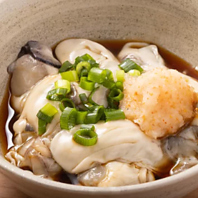 プリプリの蒸し牡蠣のおろしポン酢！