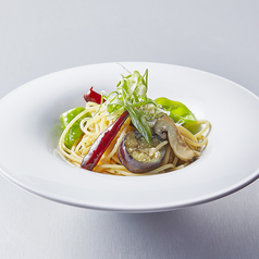 京野菜と万願寺唐辛子の アーリオペペロンチーノ【VEGAN】