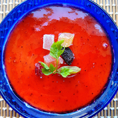 ストロベリー杏仁プリン