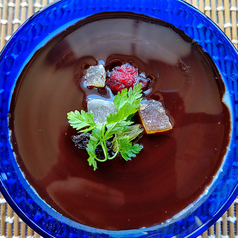 チョコ杏仁プリン