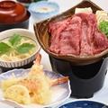 料理メニュー写真 京都産黒毛和牛を使った　『牛すき鍋御膳　小うどん付き』