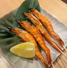 薄皮エビの串焼き