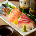 料理メニュー写真 お造り三点盛り