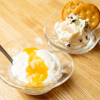 〆には生ぷりんやマスカルポーネ甘納豆などがオススメ！