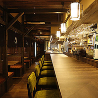 古民家をイメージした落ち着いた雰囲気のお店です