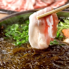 キビまる豚と沖縄産早摘みもずくのしゃぶしゃぶ(1人前)
