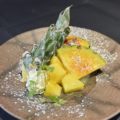 パイナップルのカタラーナ/鉄板チョコフォンデュ