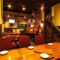 ワンフロアの広々店内。貸切宴会にもピッタリ!!20名～最大26名までOK。少人数の宴会から大人数までOK。