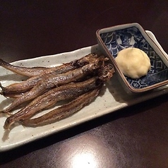 ししゃもの素揚げ/揚げパスタ(のり塩風味)