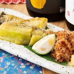 焼き茄子のカボス節ポンのせ