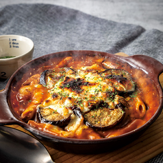 なすときのこのミートソースグラタン