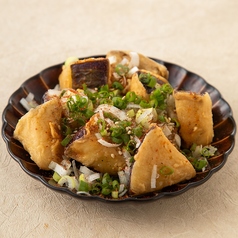 秋茄子の唐揚げ 山椒ダレ